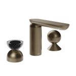 Gessi Perle Bateria umywalkowa 3-otworowa bez korka coffee bronze brushed pvd/murano balloton/metal 74708.761