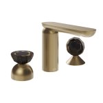 Gessi Perle Bateria umywalkowa 3-otworowa bez korka warm bronze brushed pvd/murano battuto/murano sfaccettato 74828.726