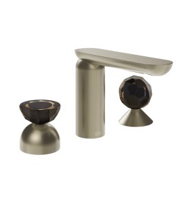 Gessi Perle Bateria umywalkowa 3-otworowa bez korka finox brushed nickel/murano battuto/murano sfaccettato 74828.149