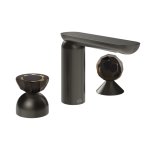 Gessi Perle Bateria umywalkowa 3-otworowa bez korka black metal brushed pvd/murano battuto/murano sfaccettato 74828.707