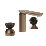 Gessi Perle Bateria umywalkowa 3-otworowa bez korka copper brushed pvd/murano battuto/murano sfaccettato 74828.708