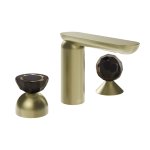 Gessi Perle Bateria umywalkowa 3-otworowa bez korka brass brushed pvd/murano battuto/murano sfaccettato 74828.727