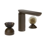 Gessi Perle Bateria umywalkowa 3-otworowa bez korka dark bronze/murano battuto/murano battuto 74848.845