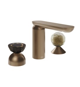 Gessi Perle Bateria umywalkowa 3-otworowa bez korka copper brushed pvd/murano battuto/murano battuto 74848.708