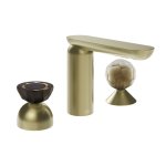 Gessi Perle Bateria umywalkowa 3-otworowa bez korka brass brushed pvd/murano battuto/murano battuto 74848.727