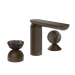Gessi Perle Bateria umywalkowa 3-otworowa bez korka dark bronze/murano battuto/emperador darkmarble 74818.845