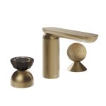Gessi Perle Bateria umywalkowa 3-otworowa bez korka warm bronze brushed pvd/murano battuto/onyx cola 74838.726