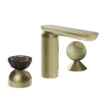 Gessi Perle Bateria umywalkowa 3-otworowa bez korka brass brushed pvd/murano battuto/onyx green 74858.727