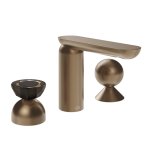 Gessi Perle Bateria umywalkowa 3-otworowa bez korka copper brushed pvd/murano battuto/metal 74808.708