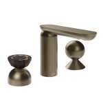 Gessi Perle Bateria umywalkowa 3-otworowa bez korka coffee bronze brushed pvd/murano battuto/metal 74808.761