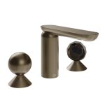 Gessi Perle Bateria umywalkowa 3-otworowa bez korka coffee bronze brushed pvd/metal/murano sfaccettato 74025.761