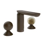 Gessi Perle Bateria umywalkowa 3-otworowa bez korka dark bronze brushed pvd/metal/murano battuto 74045.845