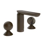 Gessi Perle Bateria umywalkowa 3-otworowa bez korka dark bronze/emperador dark marble 74015.845