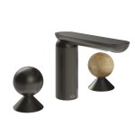 Gessi Perle Bateria umywalkowa 3-otworowa bez korka black metal brushed pvd/metal/onyx cola 74035.707