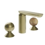 Gessi Perle Bateria umywalkowa 3-otworowa bez korka brass brushed pvd/metal/onyx cola 74035.727