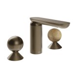 Gessi Perle Bateria umywalkowa 3-otworowa bez korka coffee bronze brushed pvd/metal/onyx cola 74035.761