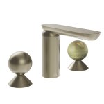 Gessi Perle Bateria umywalkowa 3-otworowa bez korka finox brushed nickel/metal/onyx green 74055.149