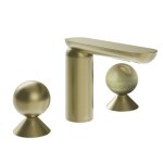 Gessi Perle Bateria umywalkowa 3-otworowa bez korka brass brushed pvd/metal/onyx green 74055.727