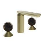 Gessi Perle Bateria umywalkowa 3-otworowa bez korka brass brushed pvd/murano sfaccettato 74225.727