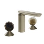 Gessi Perle Bateria umywalkowa 3-otworowa bez korka finox brushed nickel/murano sfaccettato/murano battuto 74245.149