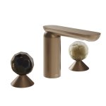 Gessi Perle Bateria umywalkowa 3-otworowa bez korka copper brushed pvd/murano sfaccettato/murano battuto 74245.708