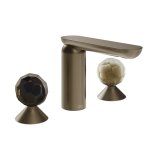 Gessi Perle Bateria umywalkowa 3-otworowa bez korka coffee bronze brushed pvd/murano sfaccettato/murano battuto 74245.761
