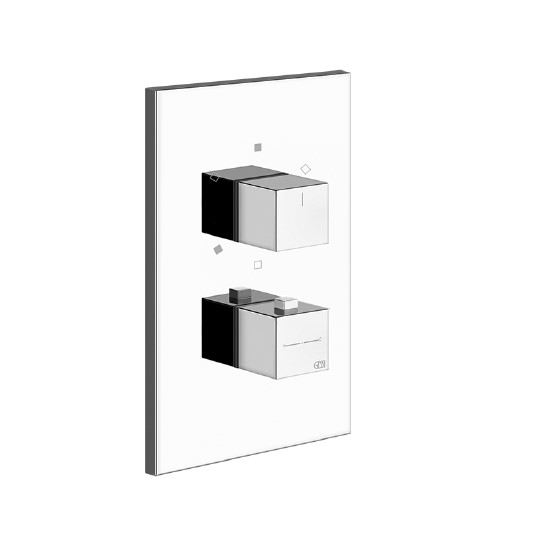 Gessi Rettangolo Bateria prysznicowa ścienna termostatyczna z przełącznikiem 3-drożnym element zewnętrzny chrom 20190.031