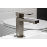      Gessi Rettangolo Bateria umywalkowa jednootworowa bez korka stainless steel 20002.149