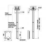 Gessi Rilievo Bateria umywalkowa elektroniczna sufitowa element zewnętrzny chrom 59026.031