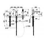 Gessi Rettangolo Bateria wannowa 3-otworowa chrom 20037.031