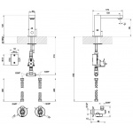 Gessi Rettangolo Bateria umywalkowa sensoryczna chrom 30501.031
