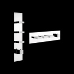 Gessi Rettangolo Bateria Wannowo-natryskowa Termostatyczna Podtynkowa chrom 43026.031 / 43026031