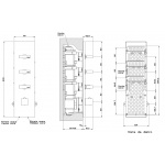 Gessi Rettangolo Bateria Wannowo-natryskowa Termostatyczna Podtynkowa chrom 43026.031 / 43026031