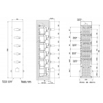 Gessi Rettangolo Bateria Wannowo-natryskowa Termostatyczna Podtynkowa chrom 43030.031 / 43030031