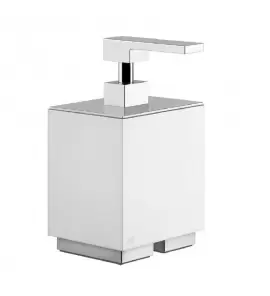 Gessi Rettangolo Dozownik na mydło (biały) wolnostojący chrom 20837.031