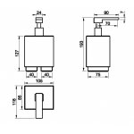 Gessi Rettangolo Dozownik na mydło (czarny) wolnostojący Finox Brushed Nickel 20838.149