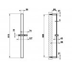 Gessi Rettangolo Drążek prysznicowy ścienny chrom 20144.031