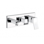 Gessi Rettangolo K Bateria wannowo-prysznicowa ścienna element zewnętrzny chrom 53141.031