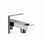 Gessi Rettangolo Kolanko wypływu z uchwytem na słuchawkę chrom 20161.031