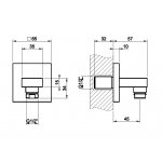 Gessi Rettangolo Kolanko wypływu Finox Brushed Nickel 20169.149