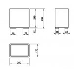 Gessi Rettangolo Kosz na śmieci (biały) chrom 20990.031