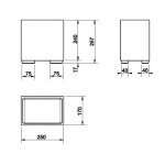 Gessi Rettangolo Kosz na śmieci (czarny) chrom 20991.031