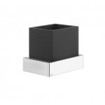 Gessi Rettangolo Kubek (czarny) ścienny chrom 20808.031