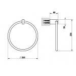 Gessi Rettangolo Obręcz na ręczniki ścienna chrom 20909.031