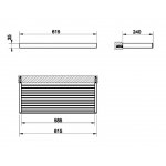 Gessi Rettangolo Półka 60 cm ścienna chrom 20950.031