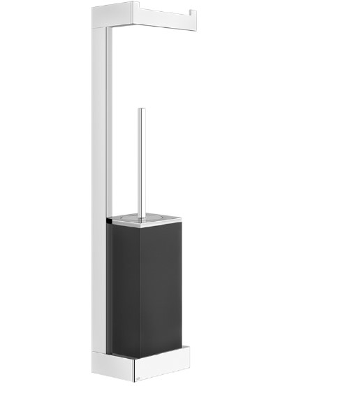 Gessi Rettangolo Szczotka z uchwytem (czarna) ścienna chrom 20868.031
