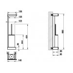 Gessi Rettangolo Szczotka z uchwytem (czarna) ścienna czarny 20868.099