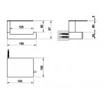 Gessi Rettangolo Uchwyt ścienny na rolkę papieru z pokrywą Finox Brushed Nickel 20849.149