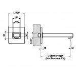 Gessi Rettangolo Wylewka ścienna chrom 20121.031