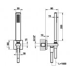Gessi Rettangolo Zestaw prysznicowy chrom 20123.031